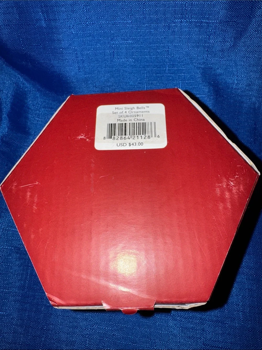 Lenox Porcelain Mini Sleigh Bells with Gold Accents - Set of 4 - New in Box